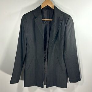 Doc & Amelia Blazer Size 6 Charcoal Gray/Brown Suit Jacket Office Business Fit